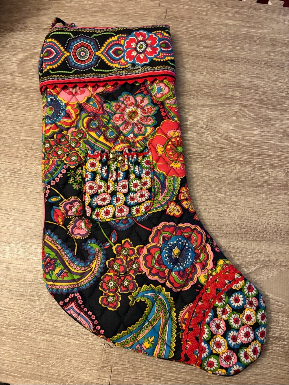 Vera Bradley Symphony in Hue Colorful Christmas Stocking 17”